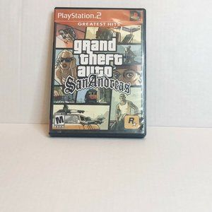 Grand Theft Auto San Andreas (PlayStation 2 PS2 2004) Complete w/ Manual & Map